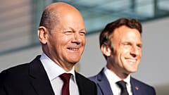 Bundeskanzler Olaf Scholz und der französische Präsident Emmanuel Macron.