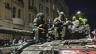 A Wagner katonái a június végi lázadás idején, Rosztovban