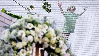 Imagen del monumento a las víctimas del asesino Marc Dutroux, en Charleroi, Bélgica.
