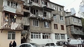 Разрушения в Степанакерте/Ханкенди в результате боевых действий в Нагорном Карабахе, 20 сентября 2023