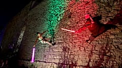 Performansz a veszprémi várfalon 2023. szeptember 20-án