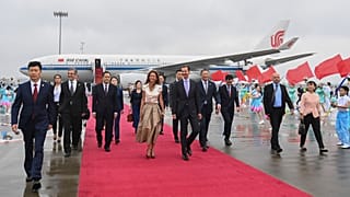 Syriens Assad und seine Frau bei der Ankunft in China
