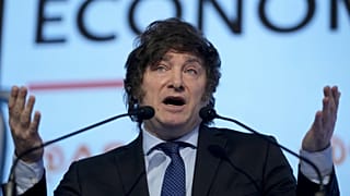 Javier Milei egy Buenos Aires-i előadásán