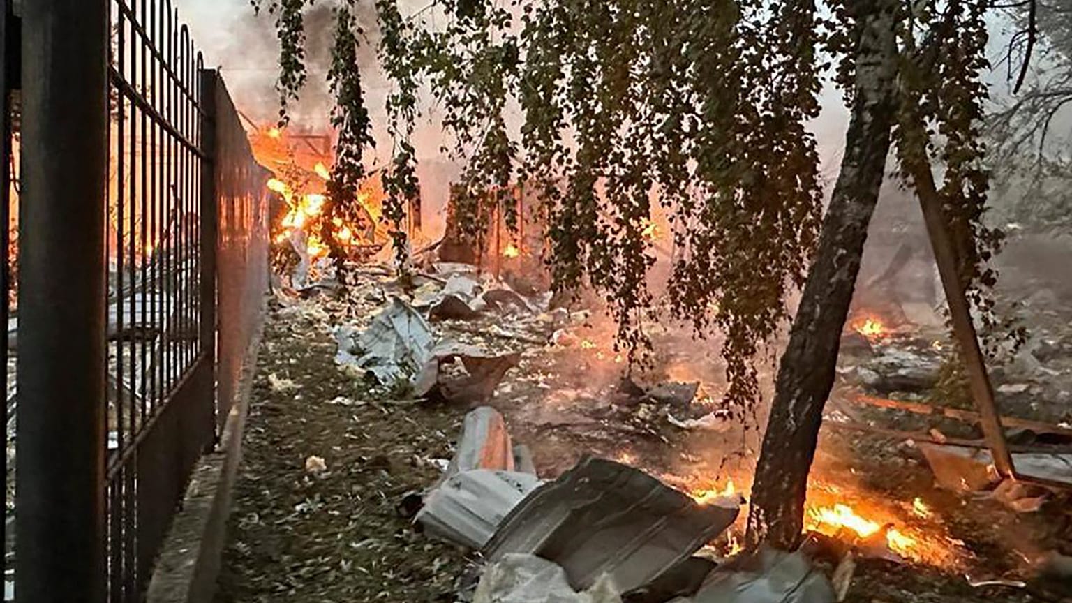 Video showing aftermath of attacks on Thursday
