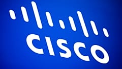 This March 2, 2023 file photo shows Cisco logo in the Mobile World Congress 2023 in Barcelona, Spain. 