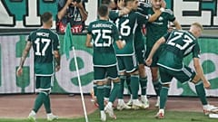 Οι παίκτες του Παναθηναϊκού πανηγυρίζουν