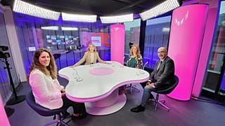 Méabh Mc Mahon con Clara Panella Gómez, Lorenzo Consoli y Valériane Mistiaen