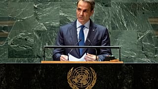 Ο Κυριάκος Μητσοτάκης στην 78η ΓΣ του ΟΗΕ