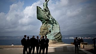 Strenge Sicherheitsvorkehrungen auch am Pharo-Palast in Marseille am 21.9. 2023