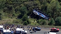 Место ДТП со школьным автобусом недалеко от города Вавайанд, Нью-Йорк, США