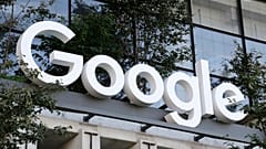 Google-Logo am New Yorker Büro des Unternehmens