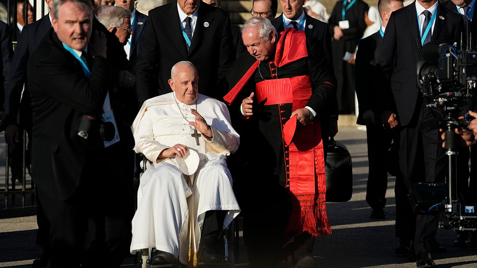 El papa Francisco en la ciudad de Marsella, Francia. 