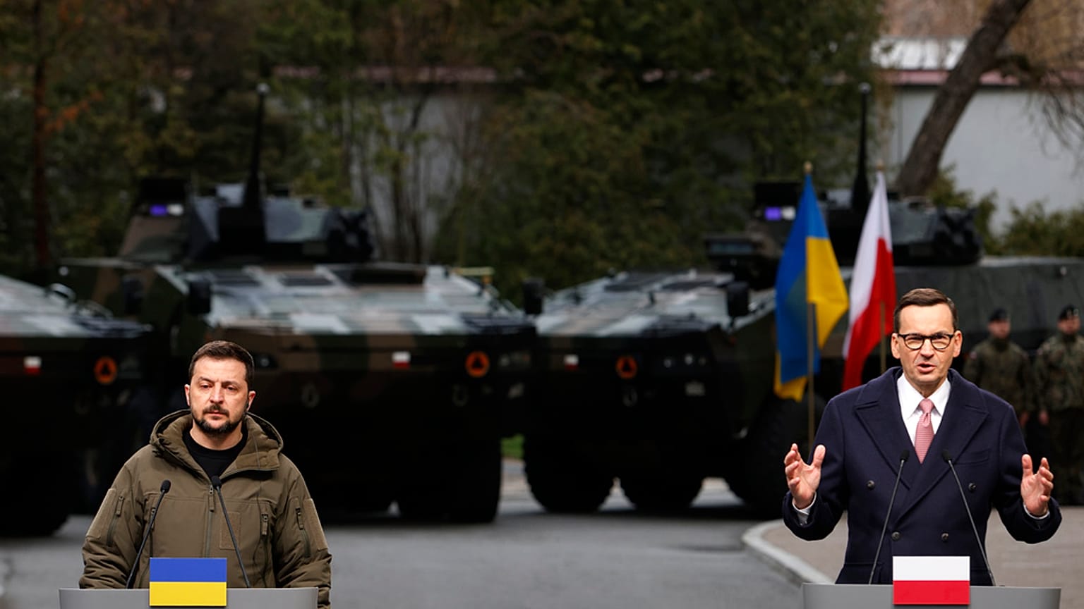 Die Präsidenten Morawiecki und Selenskyj in Warschau am 5.4.2023