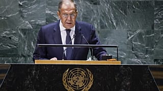 وزير الخارجية الروسي سيرغي لافروف في الأمم المتحدة