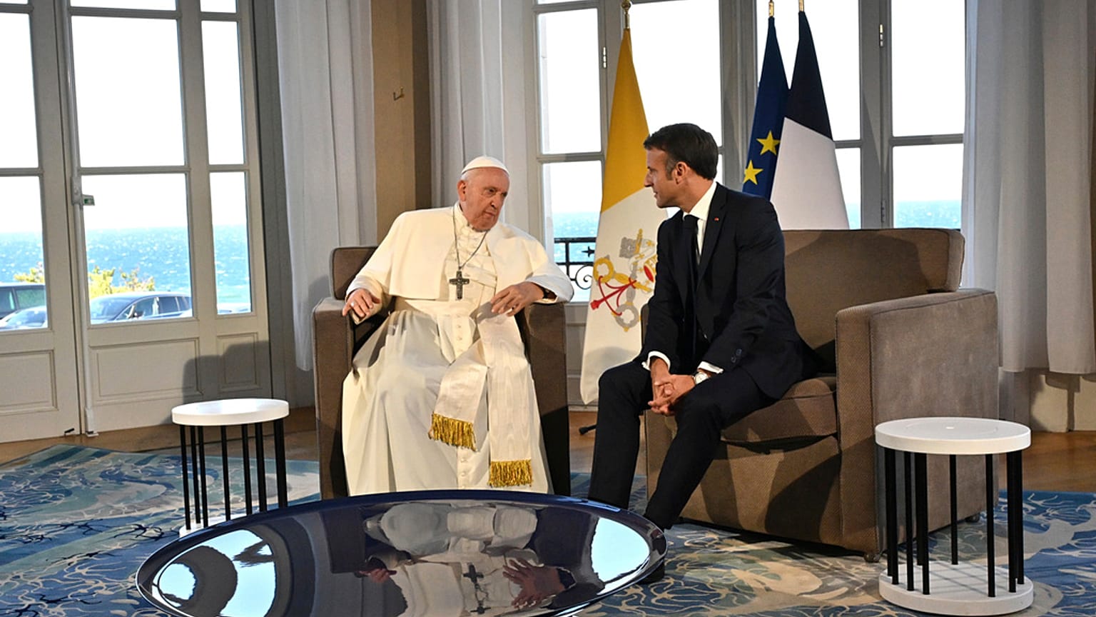 Der Past mit Emmanuel Macron in Marseille am 23.9.2023