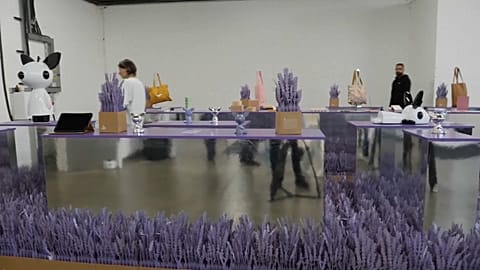 En la Feria del diseño de Londres 2023, se exponen distintos diseños originales de sillas. 