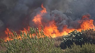 Le feu autour de Palerme, le 22 septembre 2023