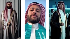 ستارگان فوتبال جهان در لباس سنتی سعودی