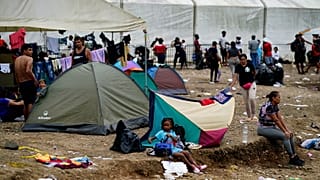 Migranten auf dem Weg in die USA.