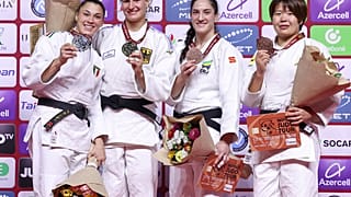 Le podium des moins de 78 kg