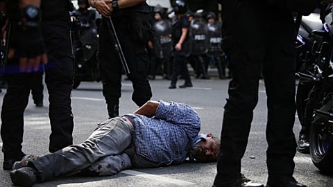Protest against  the agreement between the Argentinian government and the International Monetary Fund in Buenos Aires on March 10, 2022.