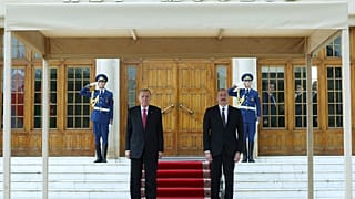 Erdoğan, Azerbaycan Cumhurbaşkanı İlham Aliyev ile Iğdır-Nahçıvan Doğal Gaz Boru Hattı'nın temel atma törenine katıldı