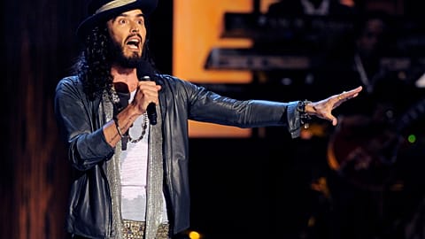 Presenter Russell Brand speaks onstage at Spike TV's "Eddie Murphy: One Night Only" at the Saban Theatre on November 3, 2012