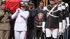 Cercueil de l'ancien président italien Giorgio Napolitano, mardi 26 septembre 2023. 