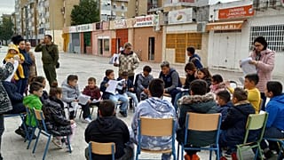 A literary gathering for children organised by Biblioteca Fantasia.