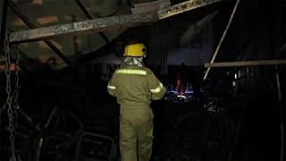 Un pompier sur les lieux du drame