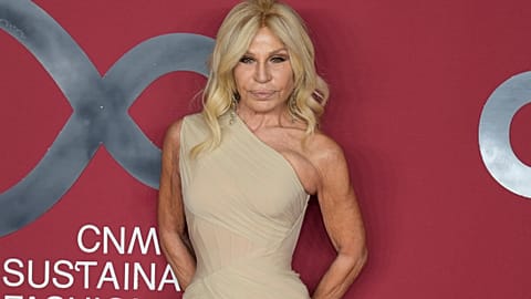 Donatella Versace at the CNMI sustainable fashion 2023 awards in Milan, Italy - 24 Sept. 2023. 