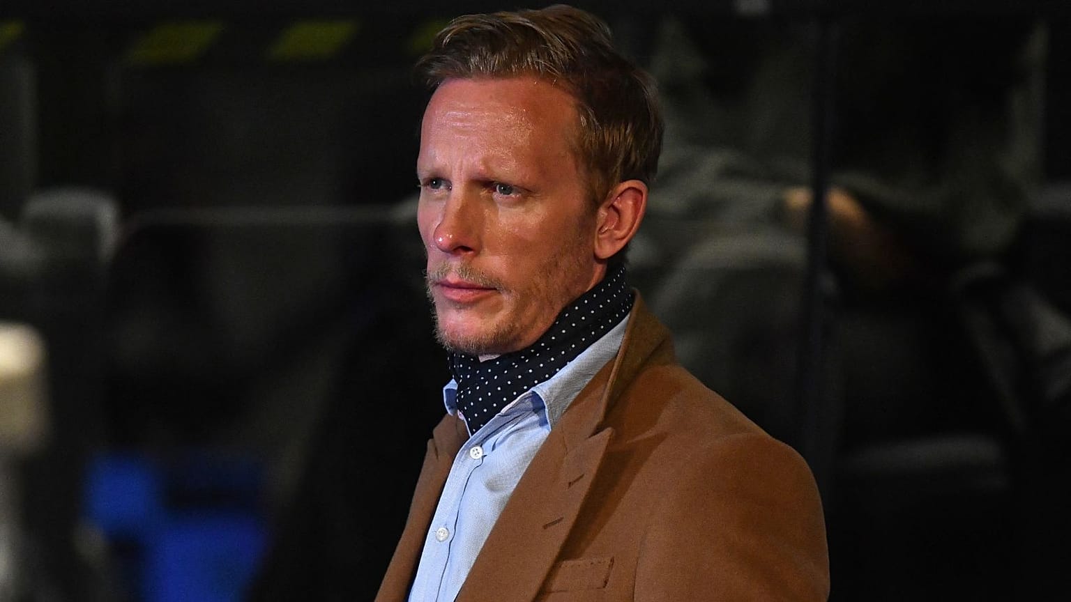 Laurence Fox, pictured at an election results count in 2021, has been suspended by the channel