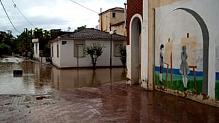 Les rues inondées après la tempête