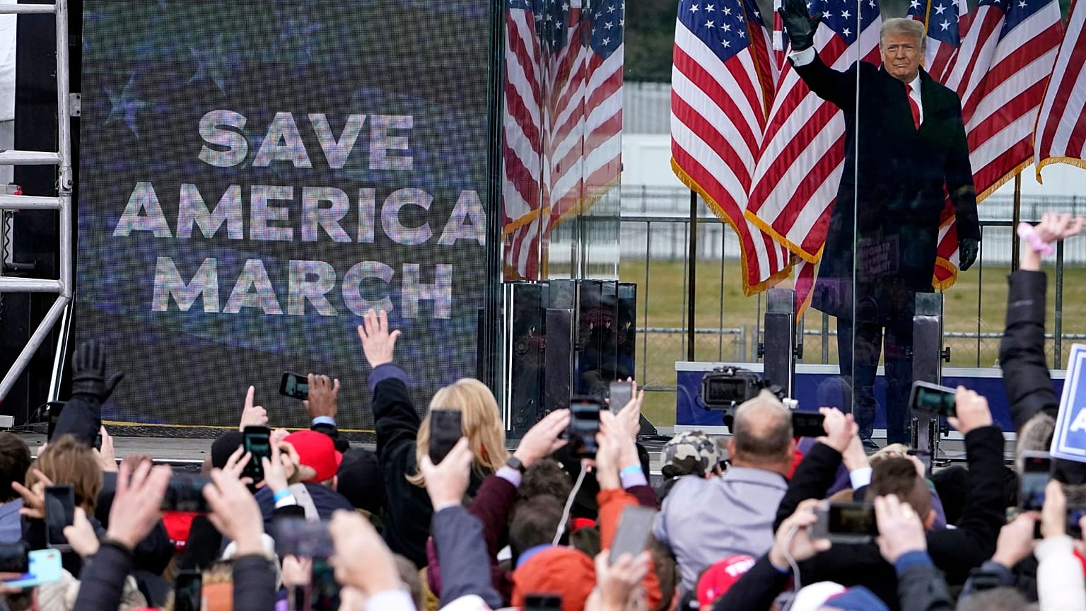 Trump beszéde a Capitoliumi ostrom előtt, 2021 január 6.