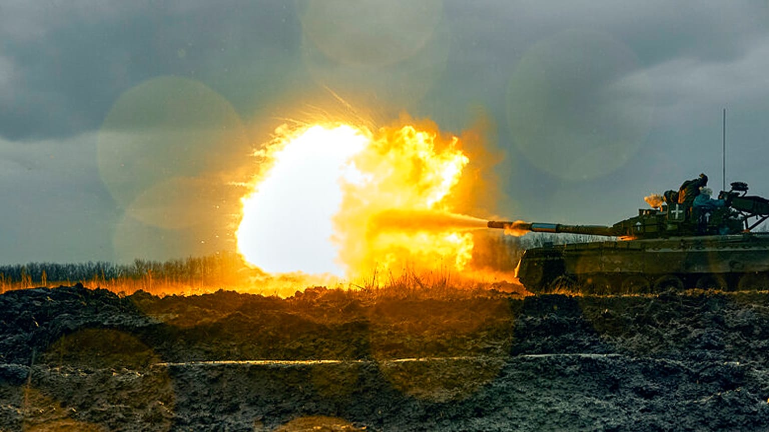 FILE Ukrainian army fires a captured Russian tank T-80 at the Russian position in Donetsk region, Ukraine, Tuesday, Nov. 22, 2022.