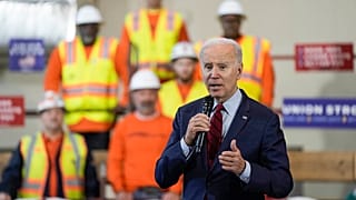 President Joe Biden delivers remarks on his economic agenda at a training center run by Laborers' International Union of North America.