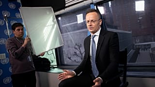 Szijjártó Péter az AP interjúján márciusban