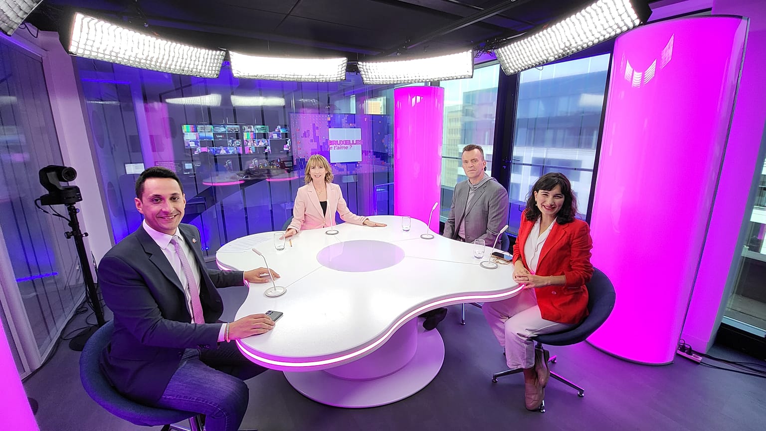 Host Méabh Mc Mahon with Vlad Gheorghe, Jacob Kirkegaard and Tinatin Akhvlediani