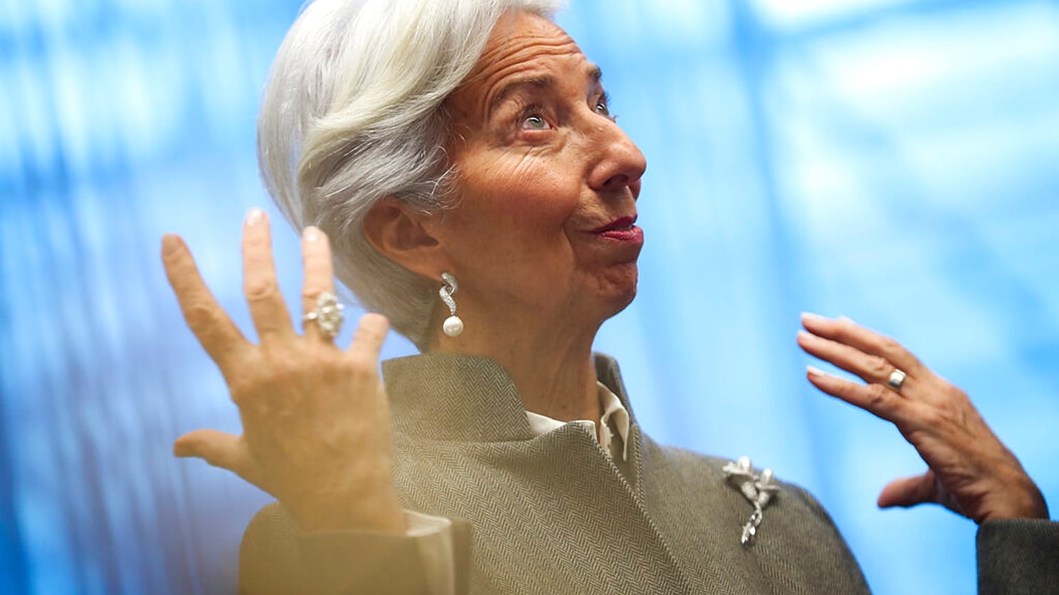 President of the European Central Bank, Christine Lagarde, speaks in the European Parliament.