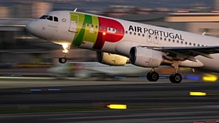 A TAP Air Portugal Airbus A320 takes off from Lisbon airport, in January.