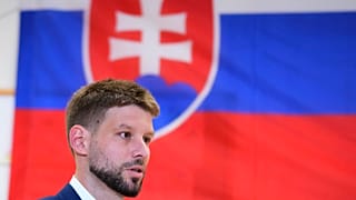 Michal Šimečka al voto. (Bratislava, 30.9.2023)