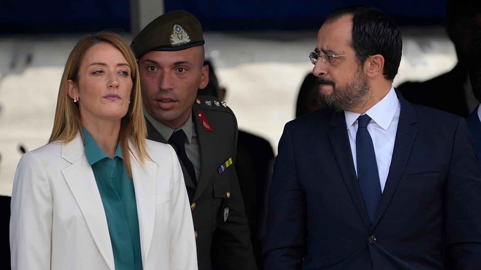 AP Başkanı Roberta Metsola ve Kıbrıslı Rum lider Nikos Hristodulidis 