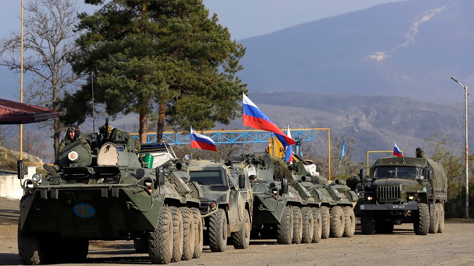 As tropas russas de manutenção da paz na Arménia