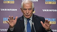 Joesp Borrell in Kiew in der Ukraine