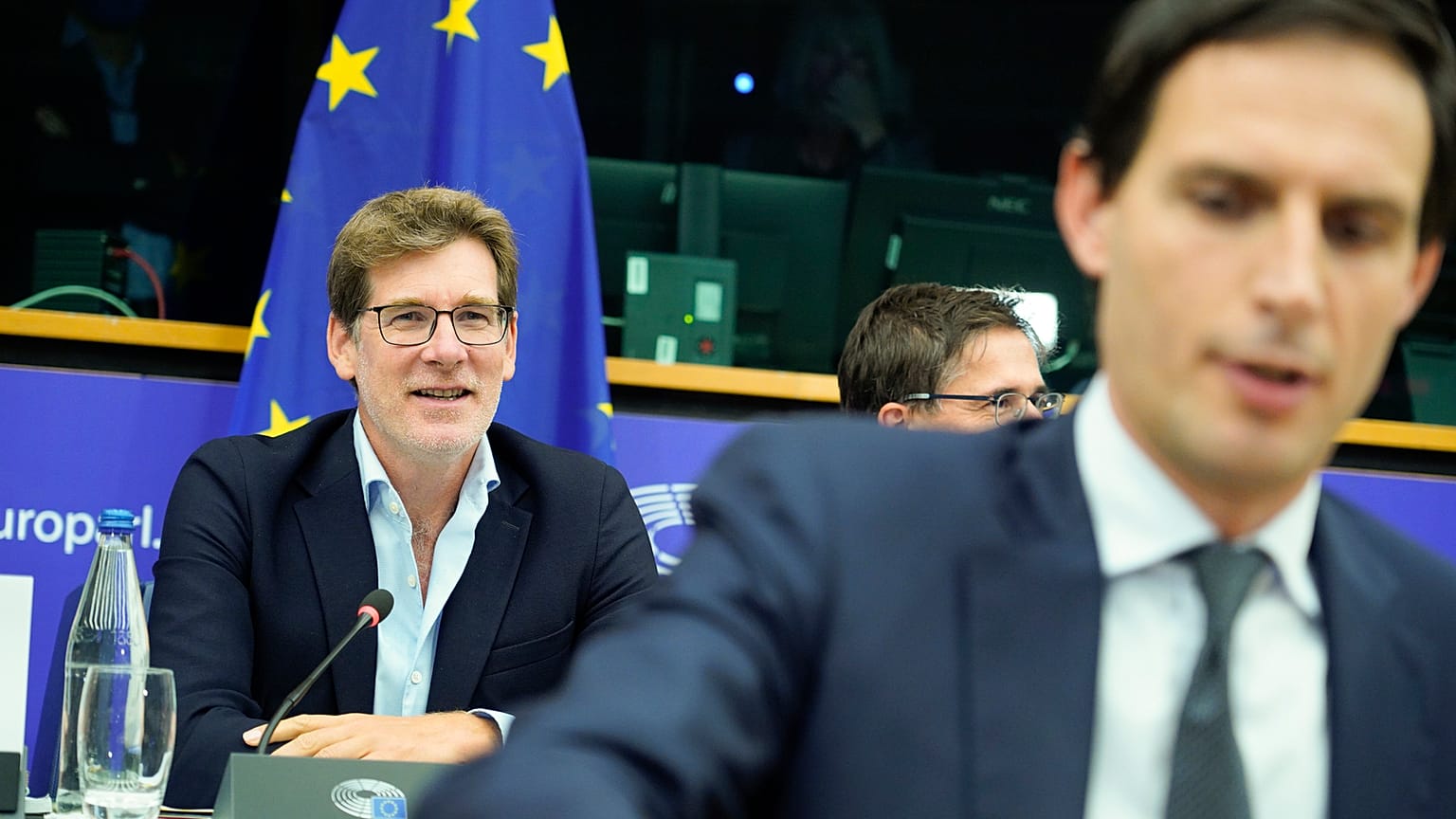 Während der Anhörung im europäischen Parlament