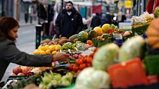 A vegetable stall, London.
