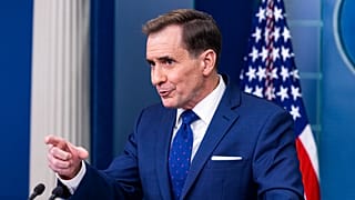 John Kirby sajtóértekezletet tart a washingtoni Fehér Házban 2023. március 20-án - képünk illusztráció