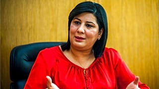 رئيسة الحزب الدستوري الحر عبير موسي، تونس، 29 أغسطس 2019.