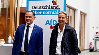 Tino Chrupalla és Alice Weidel, az AfD társelnökei