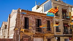 Regional flags in the city of Valencia.